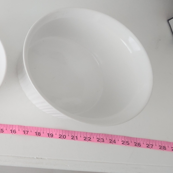 Corningware French White Round Ceramic Stoneware Baking Dish Trio With Lids - Picture 9 of 13